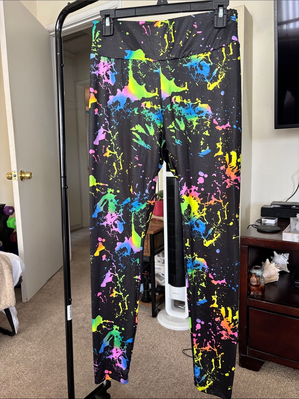 New SHEIN Splash Ink Print High Waist Leggings size medium